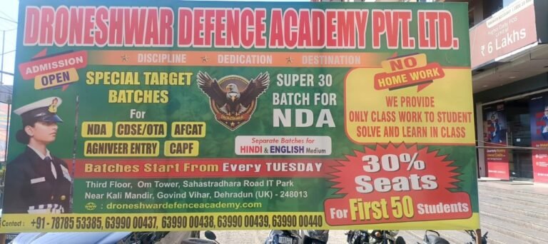 Journey to the Armed Forces: How Droneshwar Defence Academy Became the Top Choice for NDA & CDS Aspirants in Dehradun