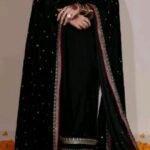 Black Pant Suit Has Bold Elegance with Cultural Depth