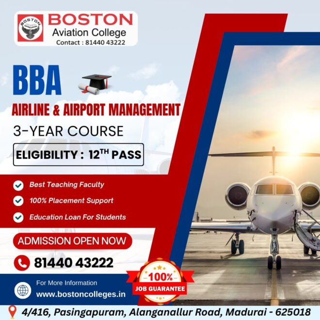 Best BBA Airline & Airport Management in Madurai – Boston Aviation College