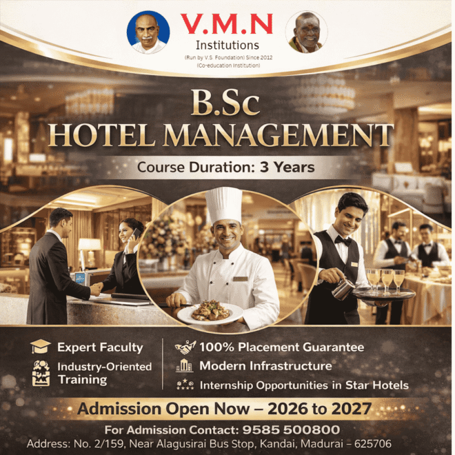 Build Your Hospitality Future at the Best Hotel Management College in Madurai