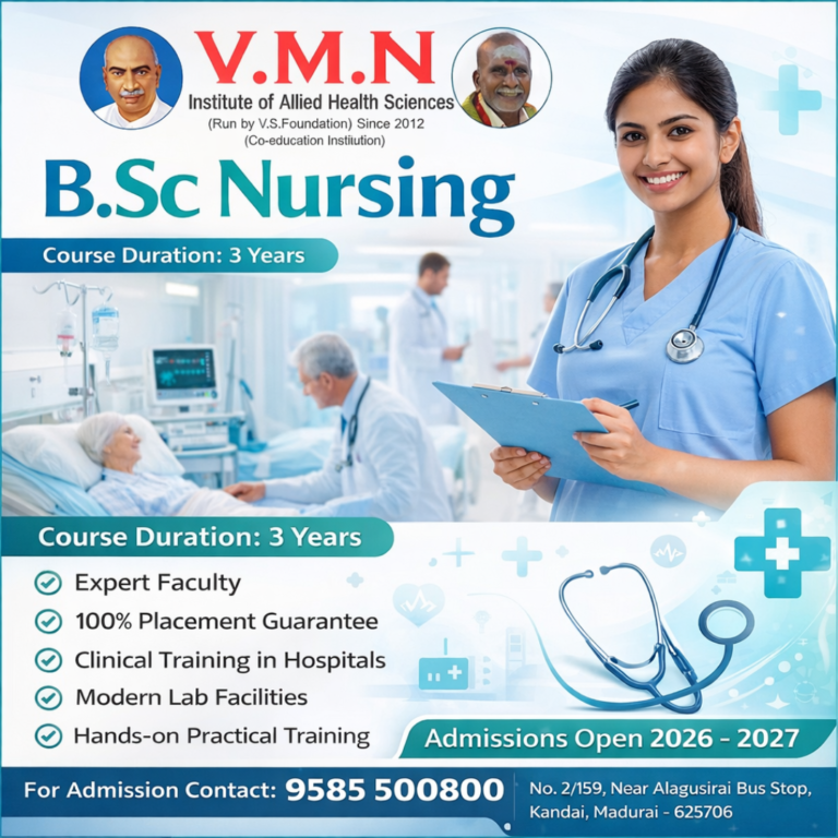 V.M.N Institute Of Allied Health Sciences – The Best B.Sc Nursing College in Madurai