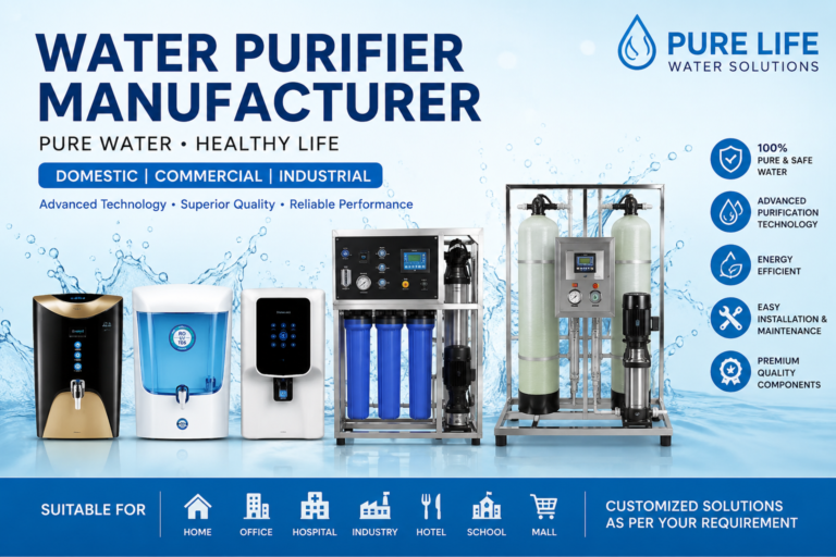 Water Purifier Manufacturer in India – Trusted Solutions for Clean, Safe & Healthy Drinking Water