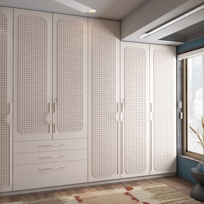 PU Coated Wardrobe for Hall: Premium Storage with Modern Elegance