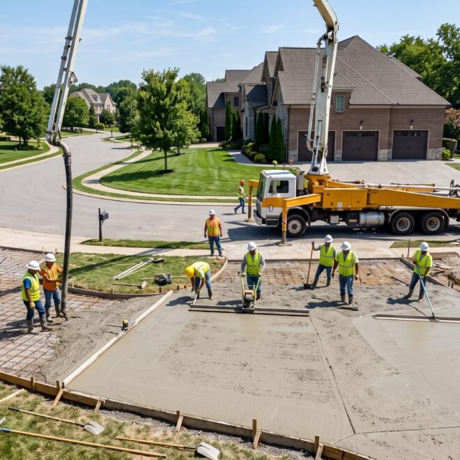 Concrete Walkway Installation Brentwood TN | AMC Concrete