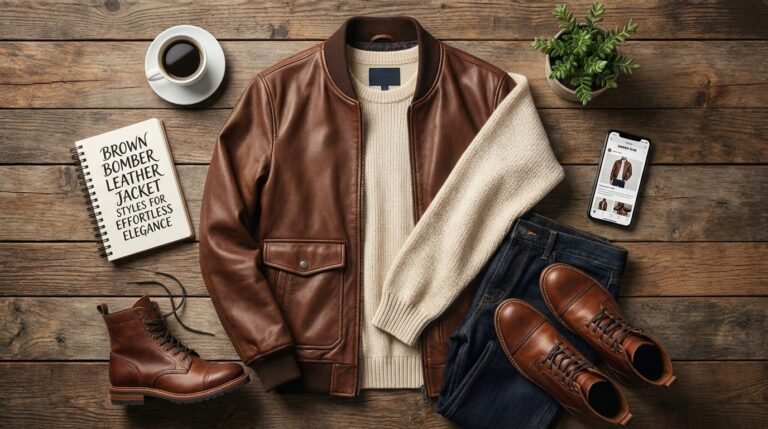Brown Bomber Leather Jacket Styles for Effortless Elegance