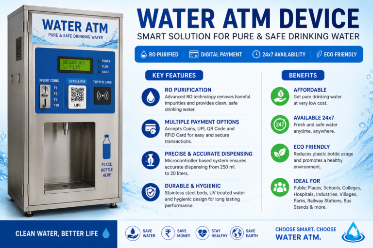 Water ATM Device: A Sustainable Business Opportunity for Clean Drinking Water in India